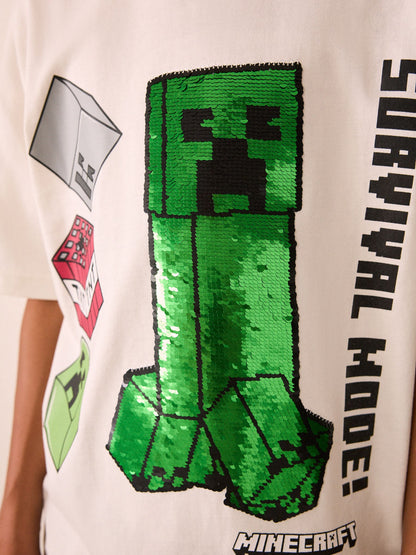 Dsiney Kidz - Ecru White Single Minecraft T-Shirt (3-16yrs) image 5