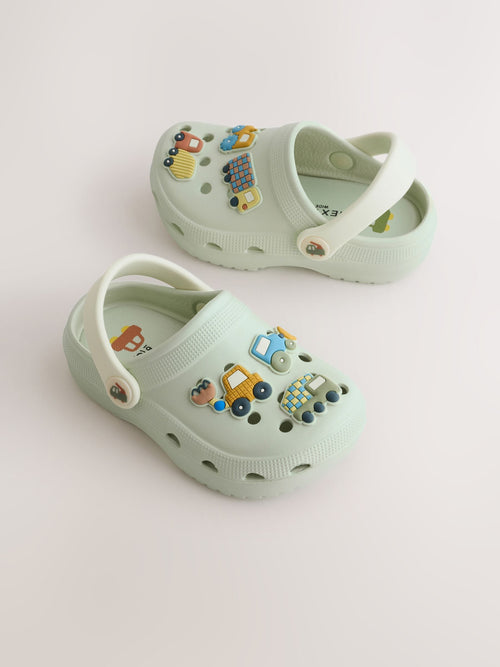 Sage Green Transport Wide Fit (G) Comfort Clogs image 1