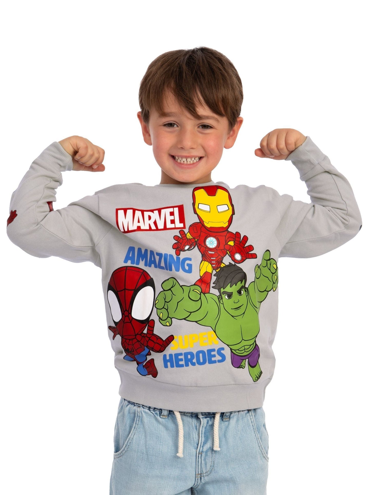 Dsiney Kidz - Character Grey Marvel Spidey And His Amazing Friends Sweatshirt image 1