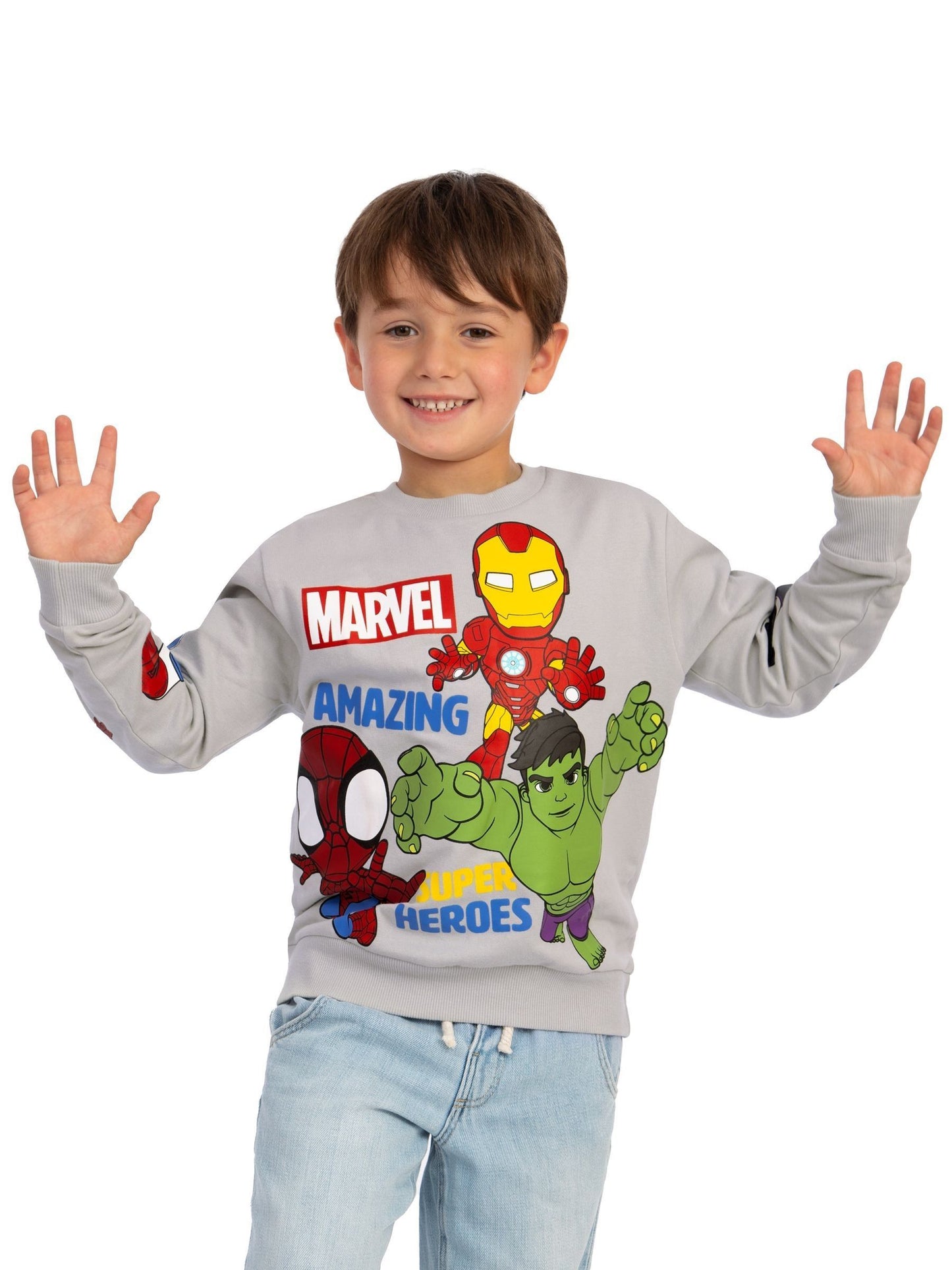 Dsiney Kidz - Character Grey Marvel Spidey And His Amazing Friends Sweatshirt image 2