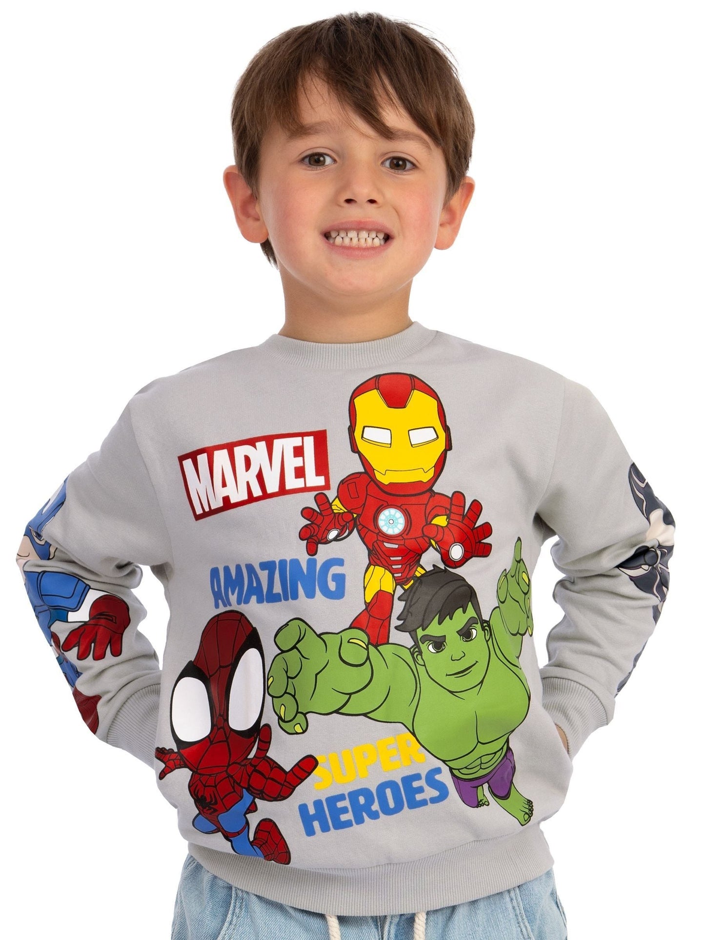 Dsiney Kidz - Character Grey Marvel Spidey And His Amazing Friends Sweatshirt image 5