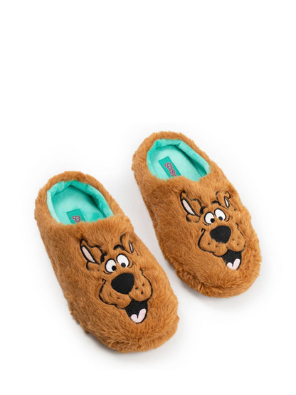 Vanilla Underground Brown Scooby Doo Character Face Slippers - image 1