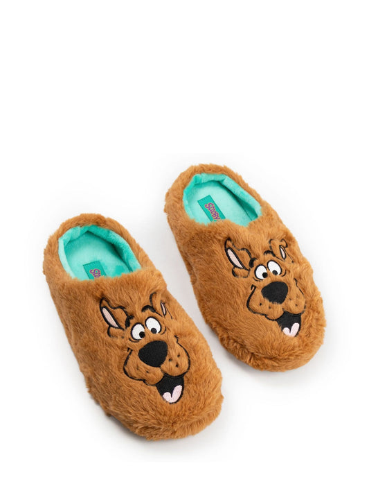 Vanilla Underground Brown Scooby Doo Character Face Slippers - image 1