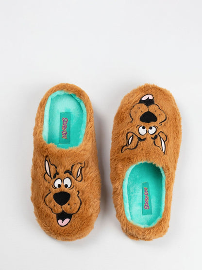 Vanilla Underground Brown Scooby Doo Character Face Slippers - image 3