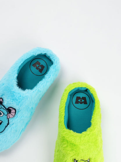 Vanilla Underground Blue Disney Monsters Inc Sully & Mike Slippers - image 4