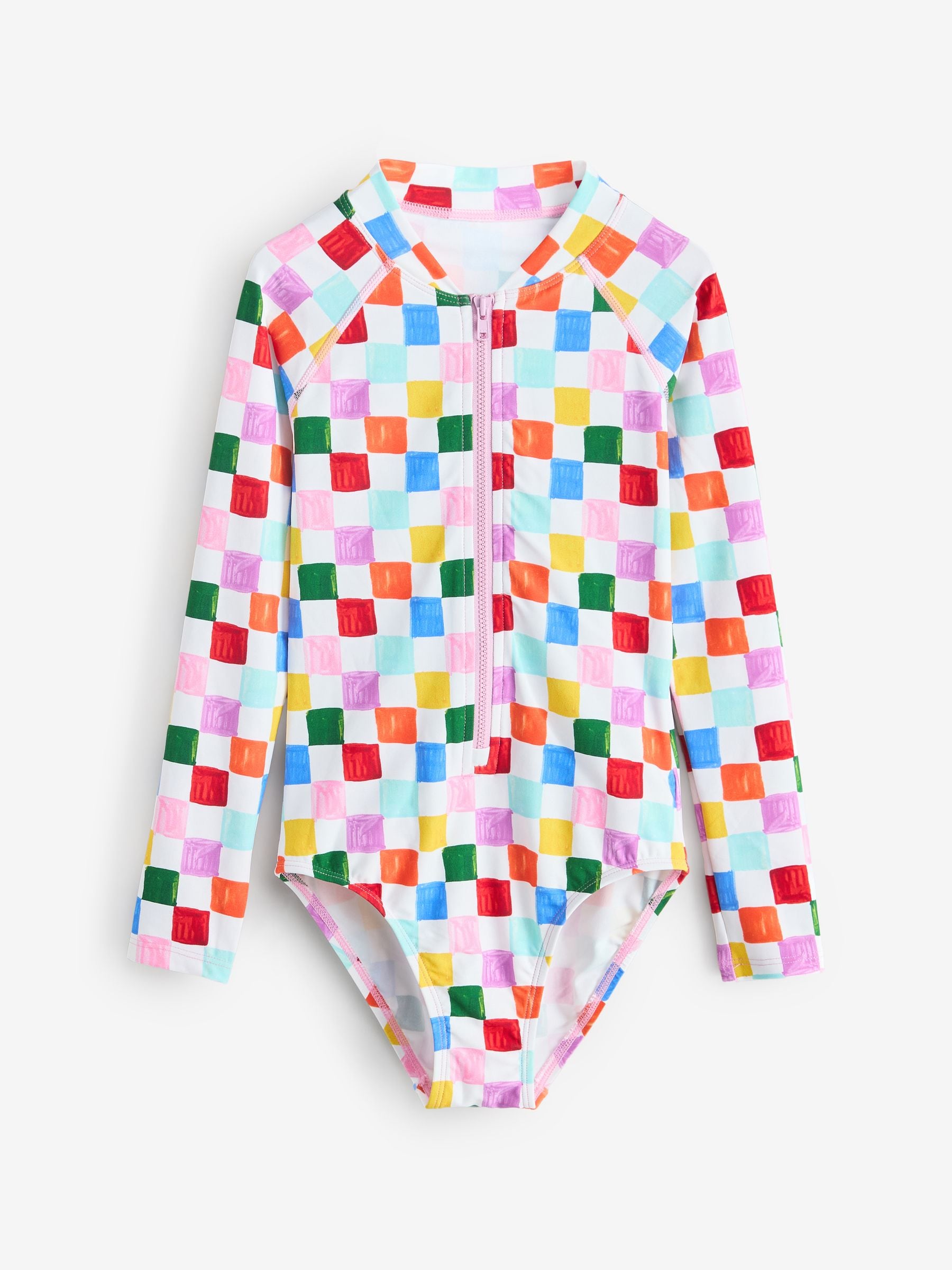 Dsiney Kidz - Eleanor Bowmer Multicoloured Sunsafe Rainbow Checkerboard Swimsuit image 1