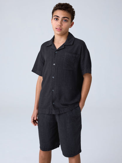 Dsiney Kidz - smALLSAINTS Washed Black Underground Shirt and Shorts Set image 1