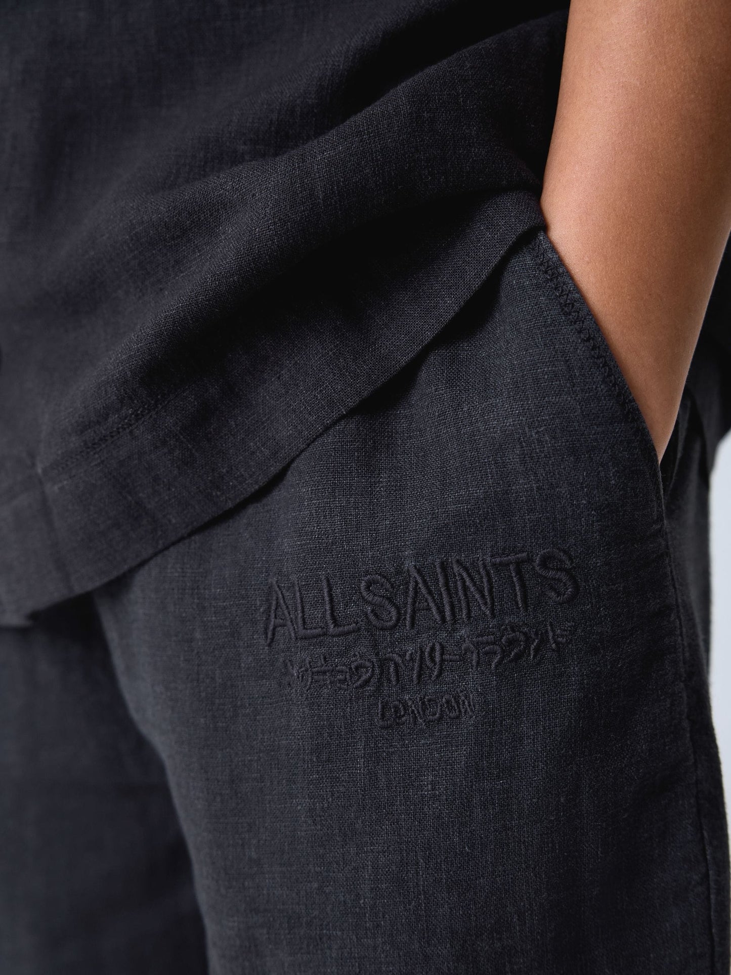 Dsiney Kidz - smALLSAINTS Washed Black Underground Shirt and Shorts Set image 7