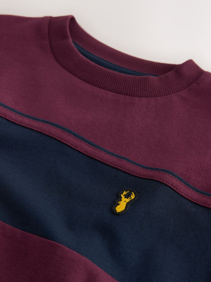 Dsiney Kidz - Berry Red/ Navy Colourblock Short Sleeve T-Shirt (3-16yrs) image 4