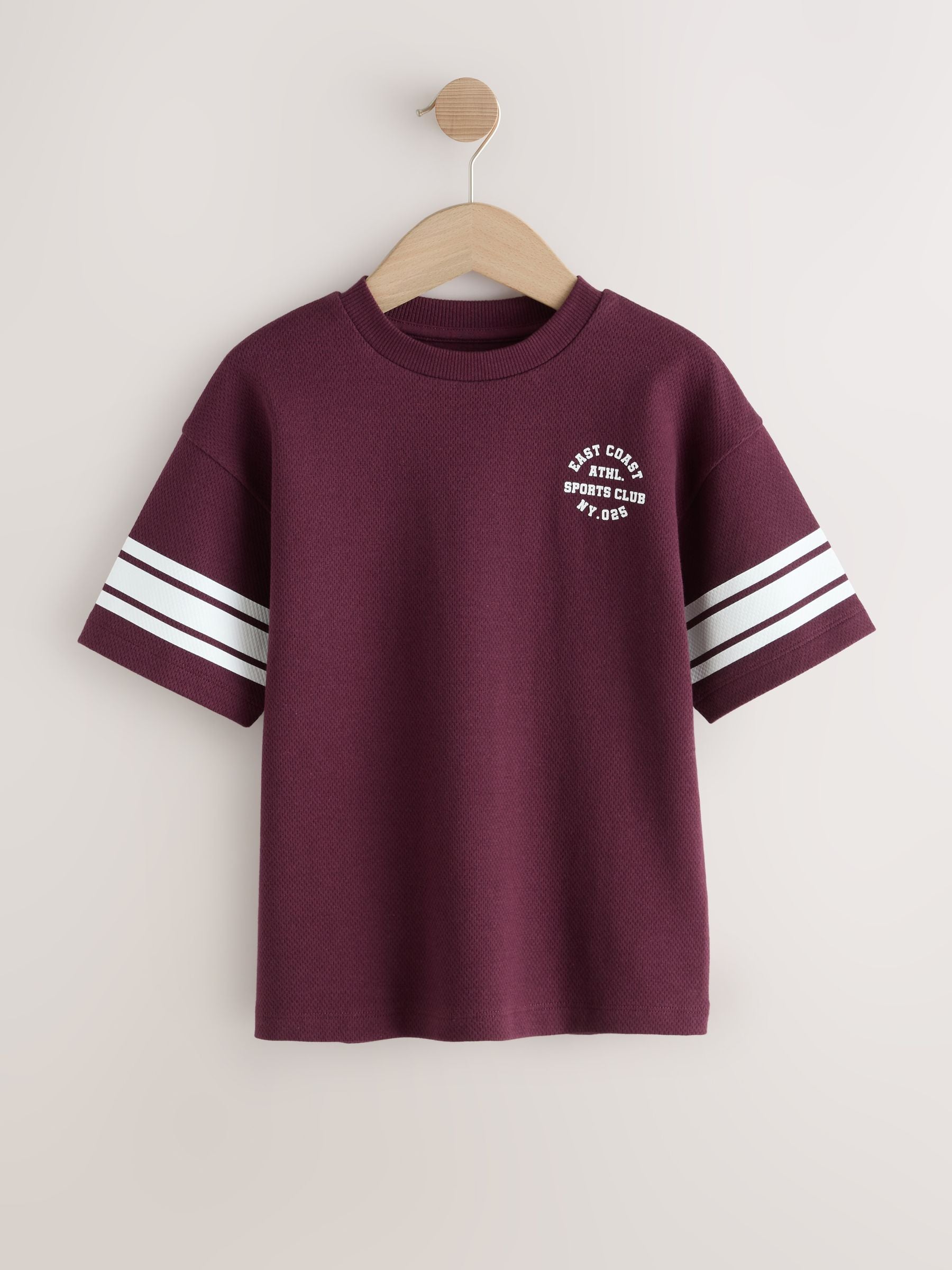 Dsiney Kidz - Berry Red Varsity Relaxed Fit T-Shirt (3-16yrs) image 1
