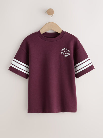 Dsiney Kidz - Berry Red Varsity Relaxed Fit T-Shirt (3-16yrs) image 1