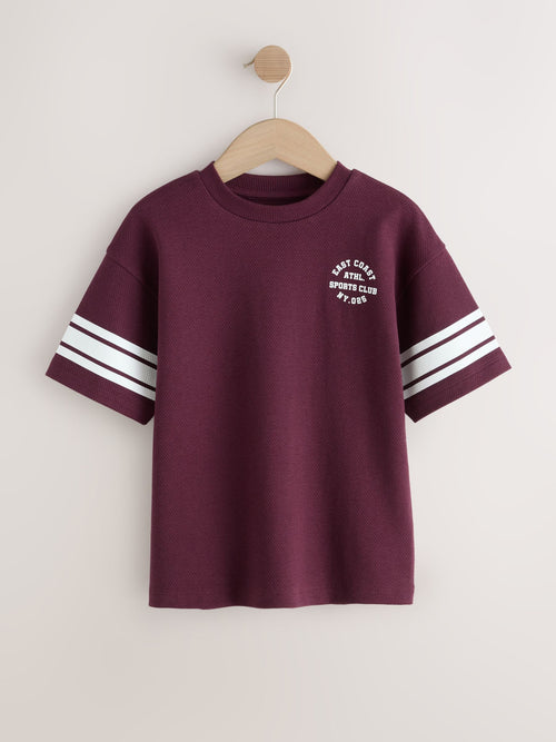 Dsiney Kidz - Berry Red Varsity Relaxed Fit T-Shirt (3-16yrs) image 1