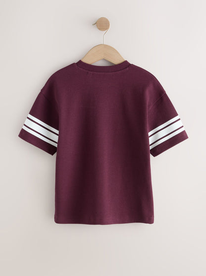 Dsiney Kidz - Berry Red Varsity Relaxed Fit T-Shirt (3-16yrs) image 2