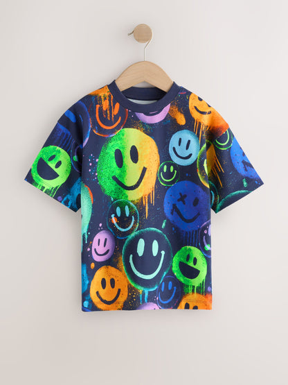 Dsiney Kidz - Navy/Multi Relaxed Fit Short Sleeve All-Over Print T-Shirt (3-16yrs) image 1