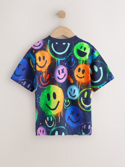 Dsiney Kidz - Navy/Multi Relaxed Fit Short Sleeve All-Over Print T-Shirt (3-16yrs) image 2