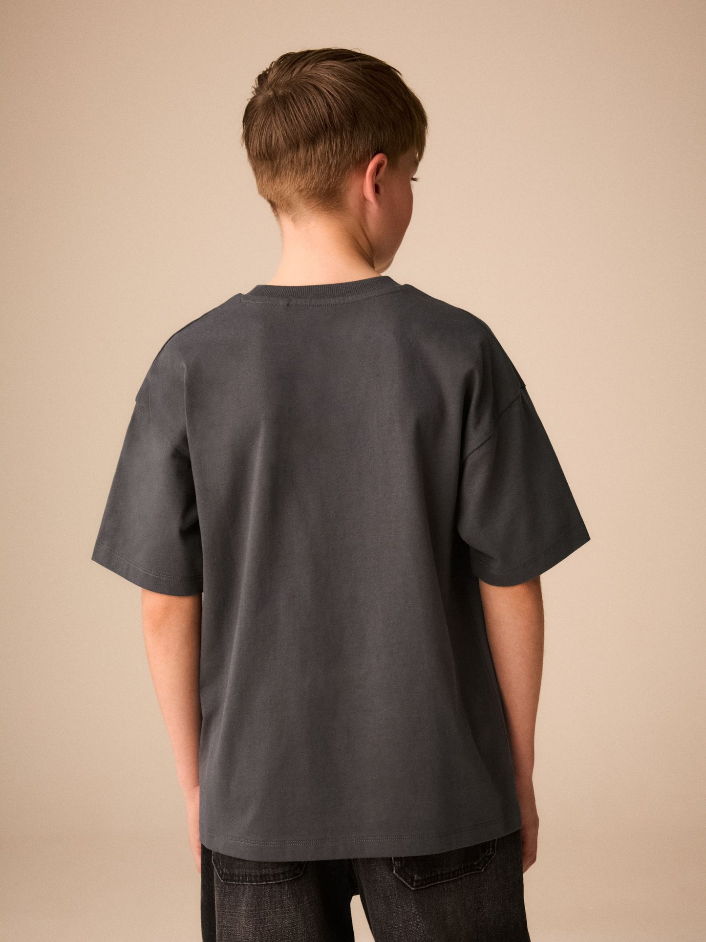 Dsiney Kidz - Charcoal Grey Pizza Short Sleeve Graphic T-Shirt (3-16yrs) image 3
