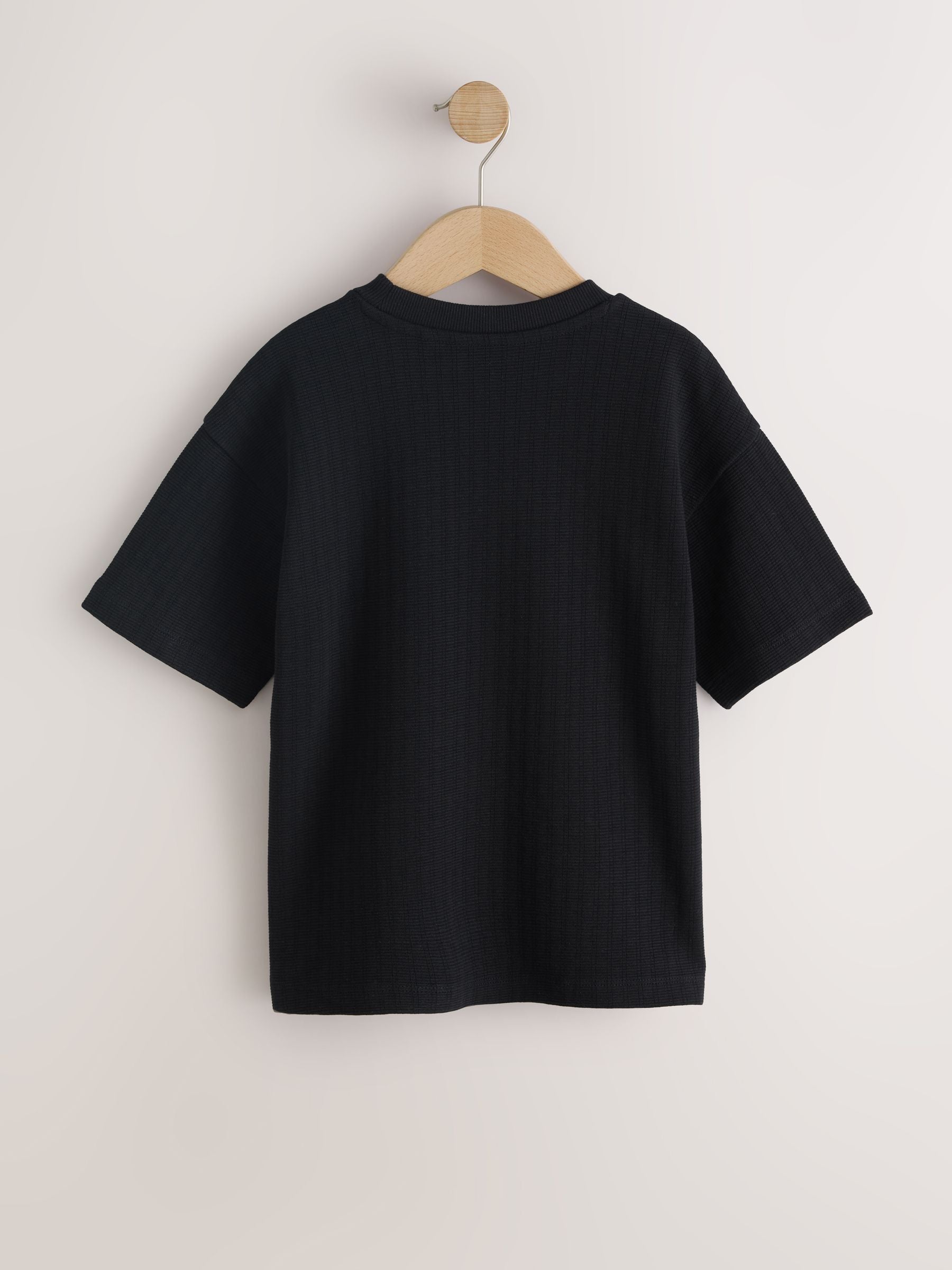 Dsiney Kidz - Black Textured Short Sleeve T-Shirt (3-16yrs) image 2