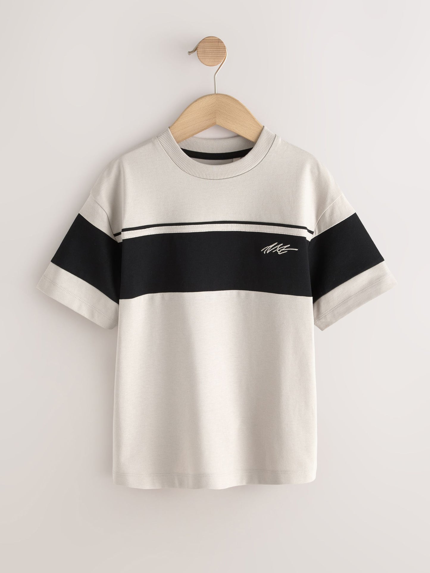 Dsiney Kidz - Cement/Black Colourblock Short Sleeve T-Shirt (3-16yrs) image 1