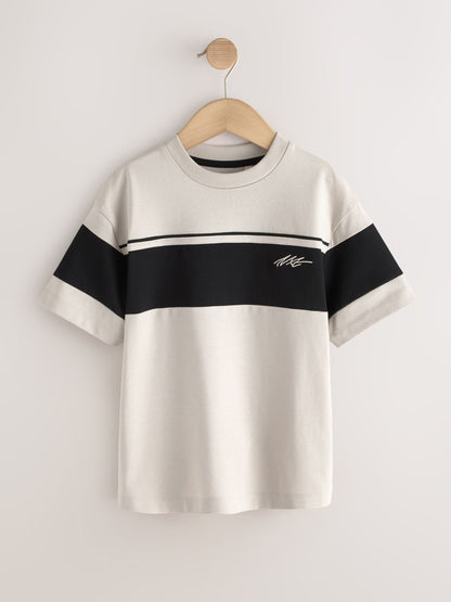 Dsiney Kidz - Cement/Black Colourblock Short Sleeve T-Shirt (3-16yrs) image 1