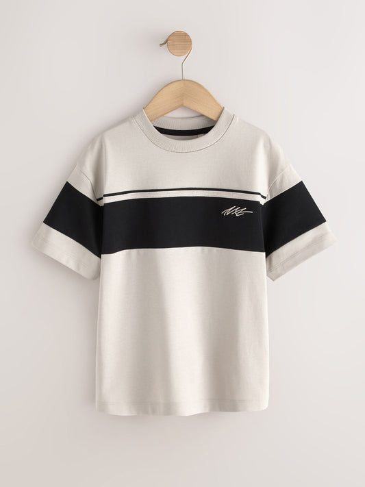 Disney Kidz - Cement/Black Colourblock Short Sleeve T-Shirt (3-16yrs) image 1