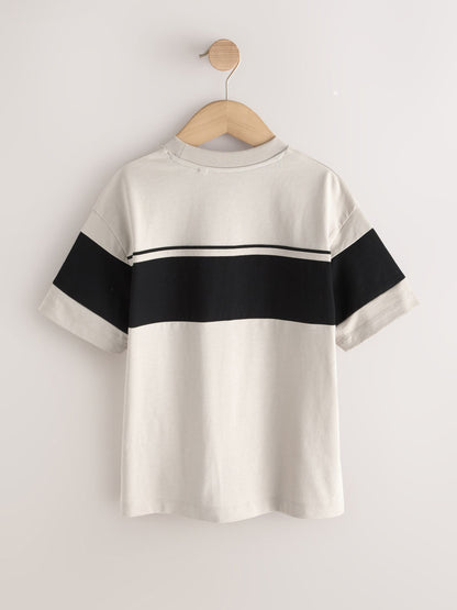 Dsiney Kidz - Cement/Black Colourblock Short Sleeve T-Shirt (3-16yrs) image 2