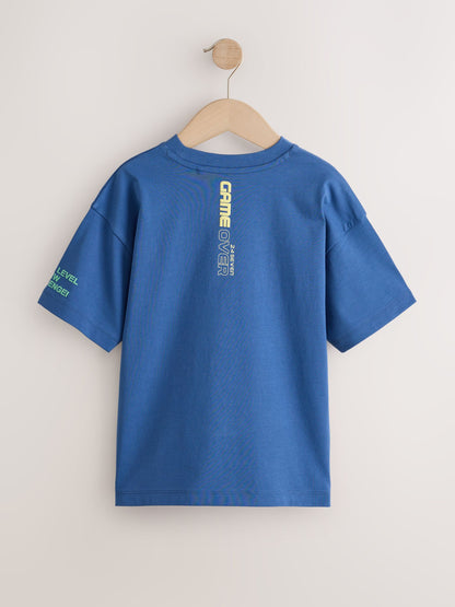 Dsiney Kidz - Blue Gaming Short Sleeve Graphic T-Shirt (3-16yrs) image 2