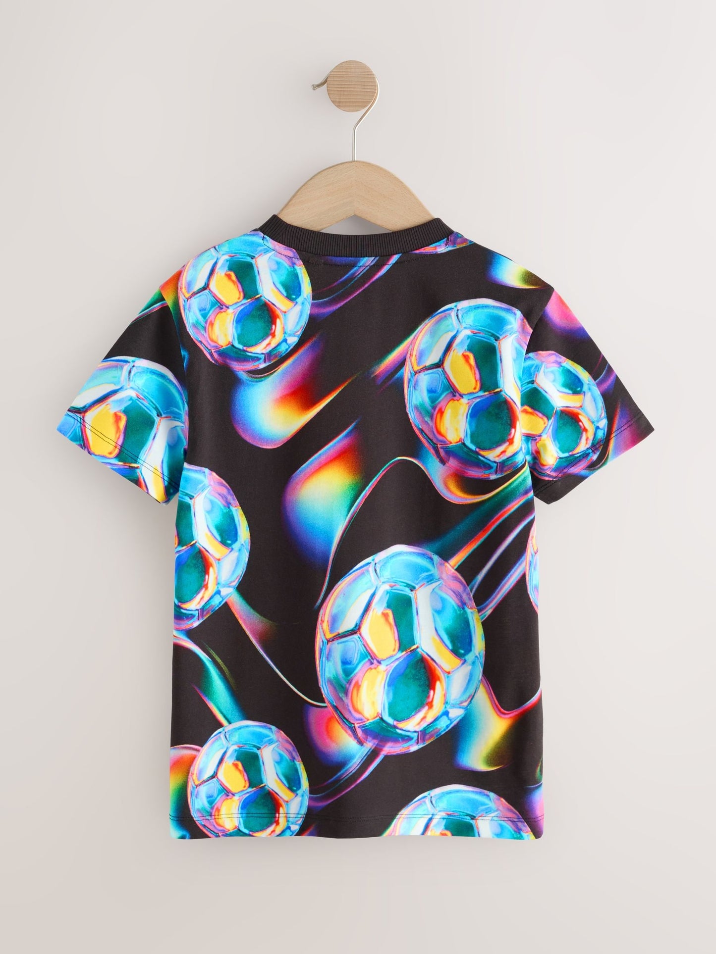 Dsiney Kidz - Black/Multi Short Sleeve Graphic Football T-Shirt (3-16yrs) image 2