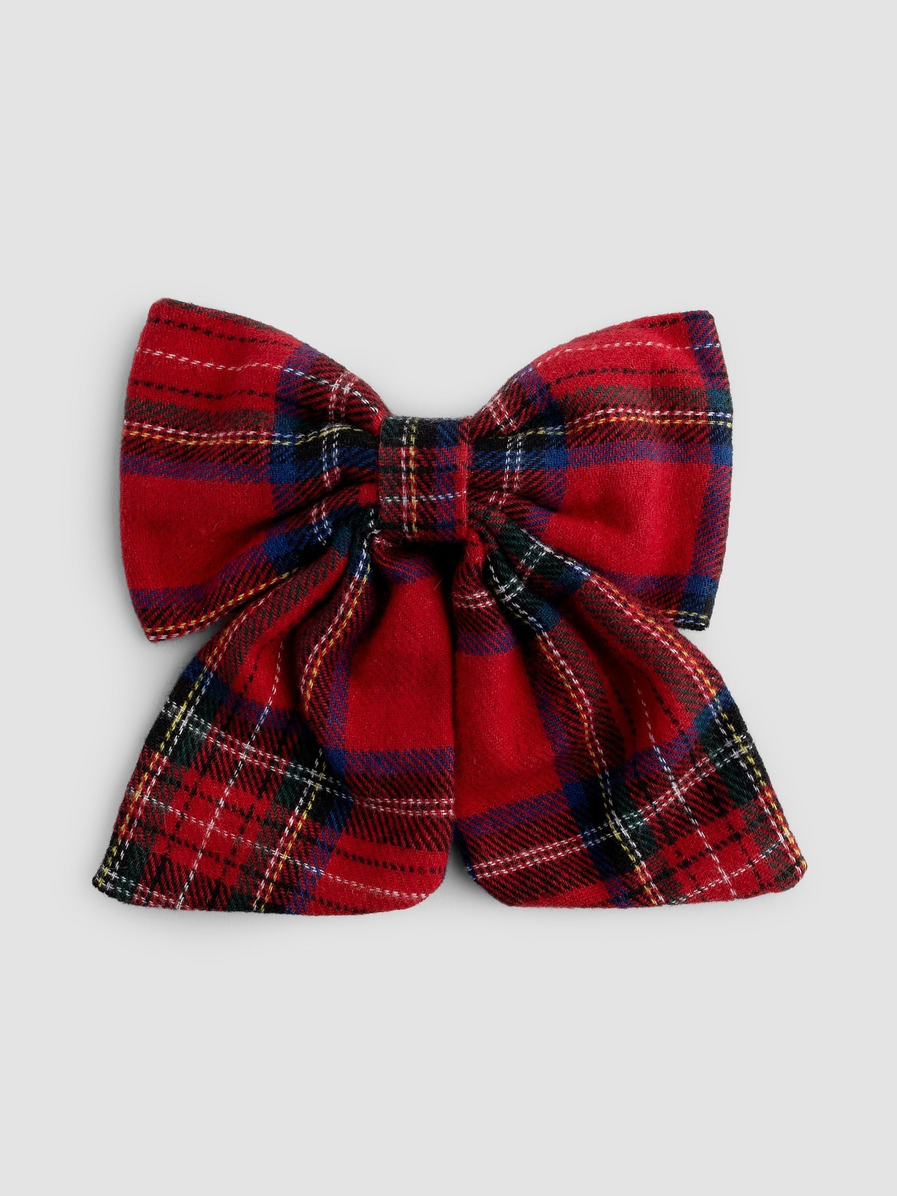 JoJo Maman Bébé Dark Red Large Tartan Bow image 1