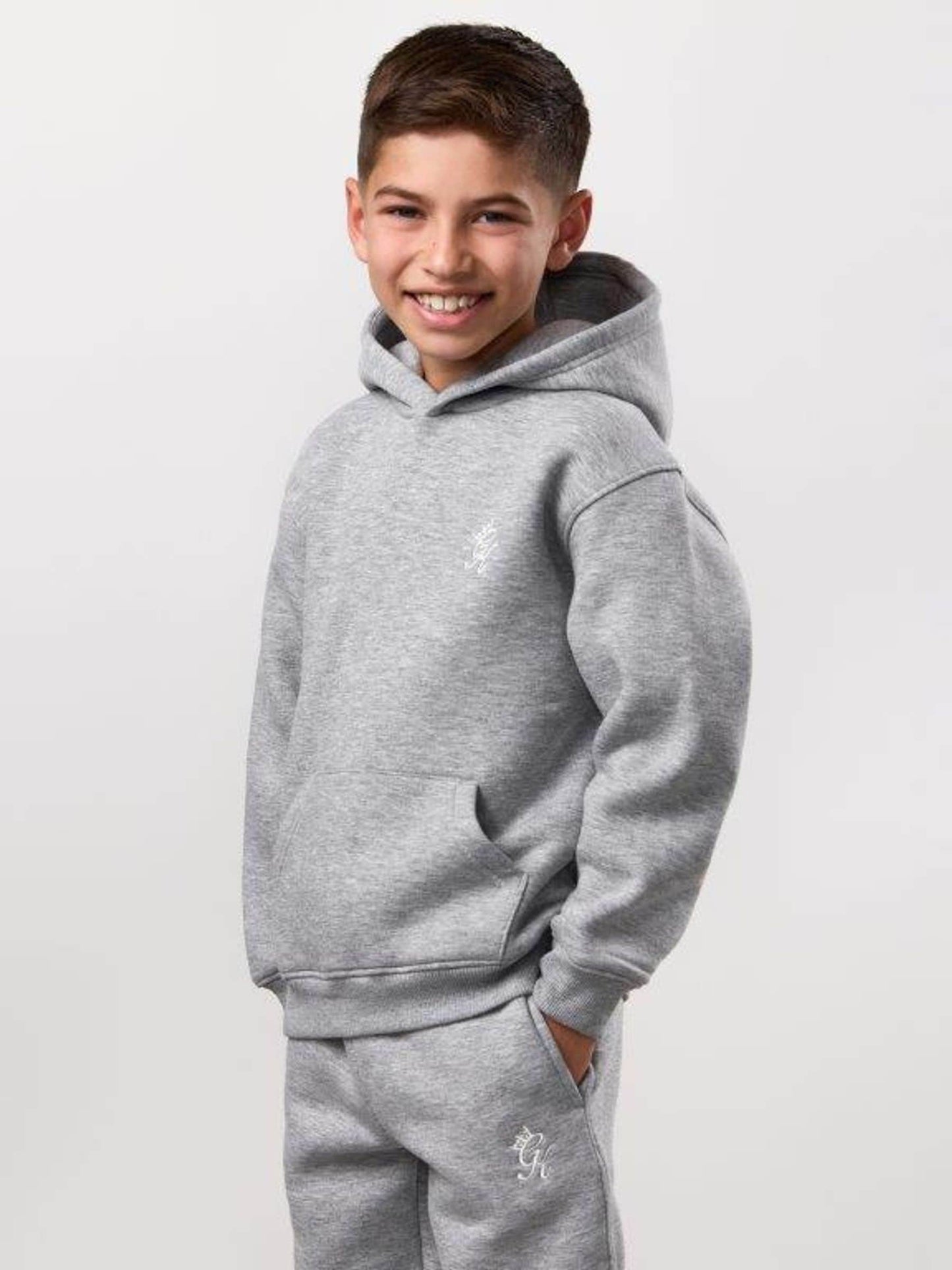 Dsiney Kidz - Gym King Grey Marl Fundamental Hoodie image 1