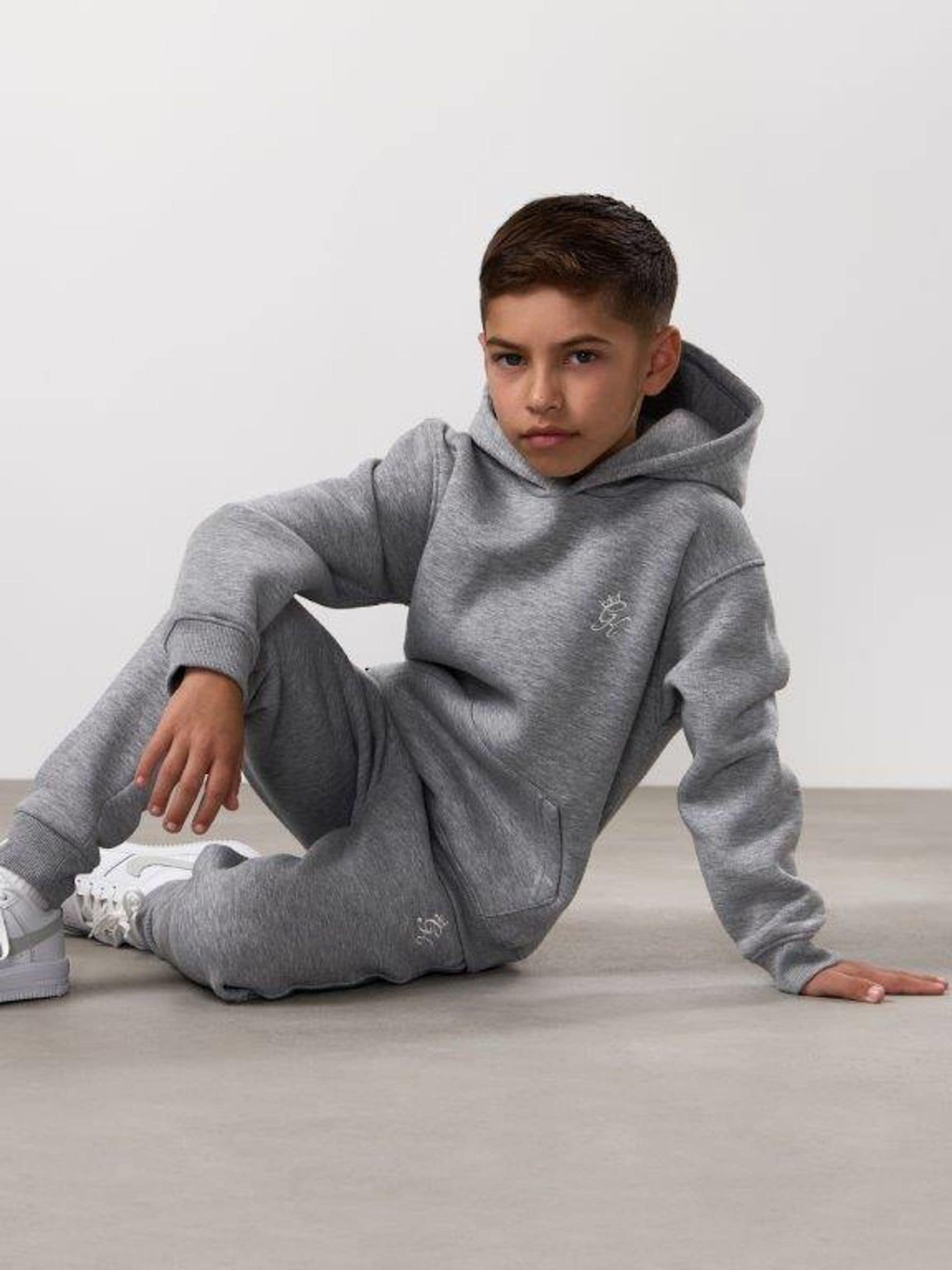 Dsiney Kidz - Gym King Grey Marl Fundamental Hoodie image 3
