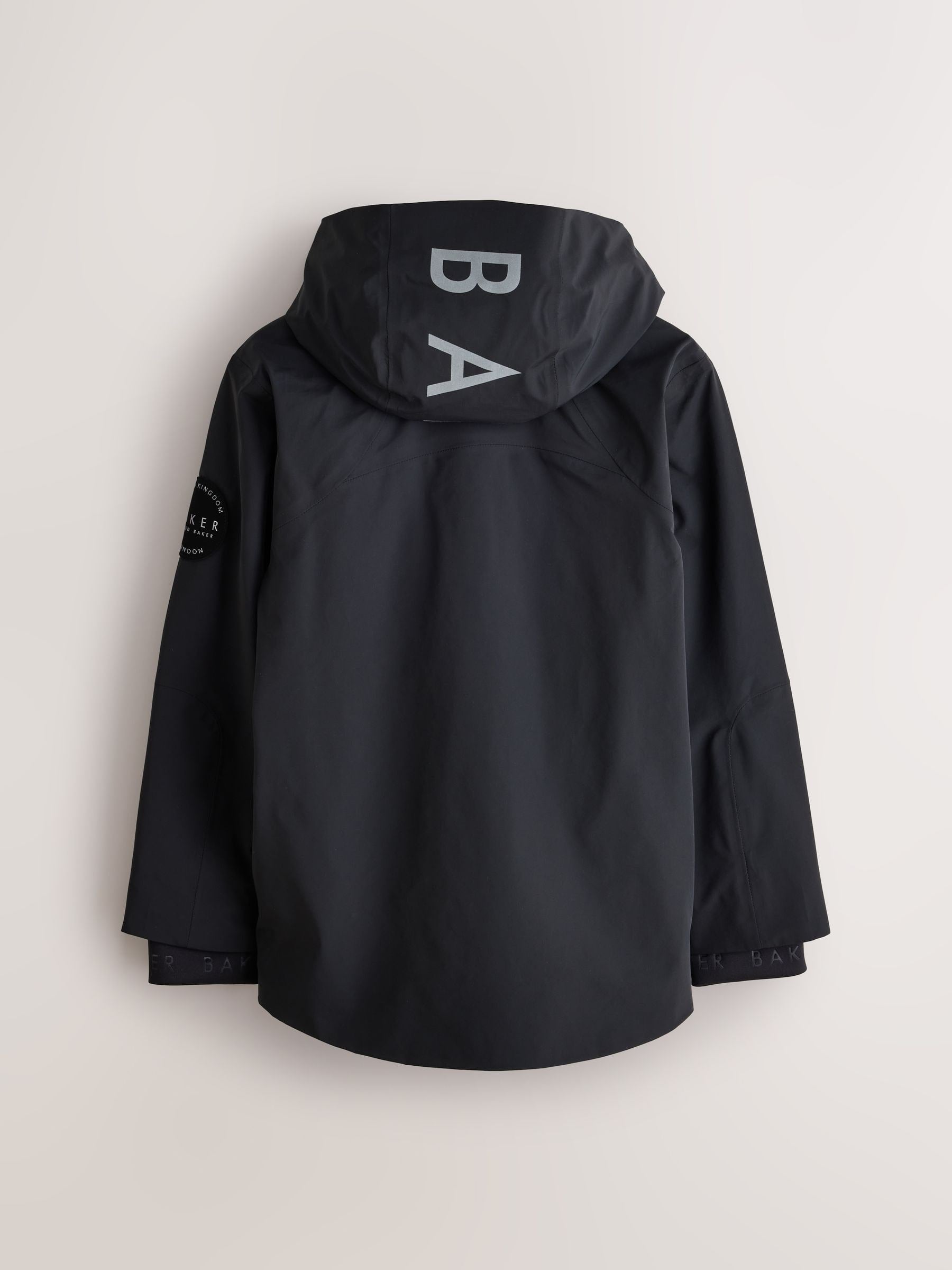 Dsiney Kidz - Baker by Ted Baker Black Waterproof Lightweight Coat image 10