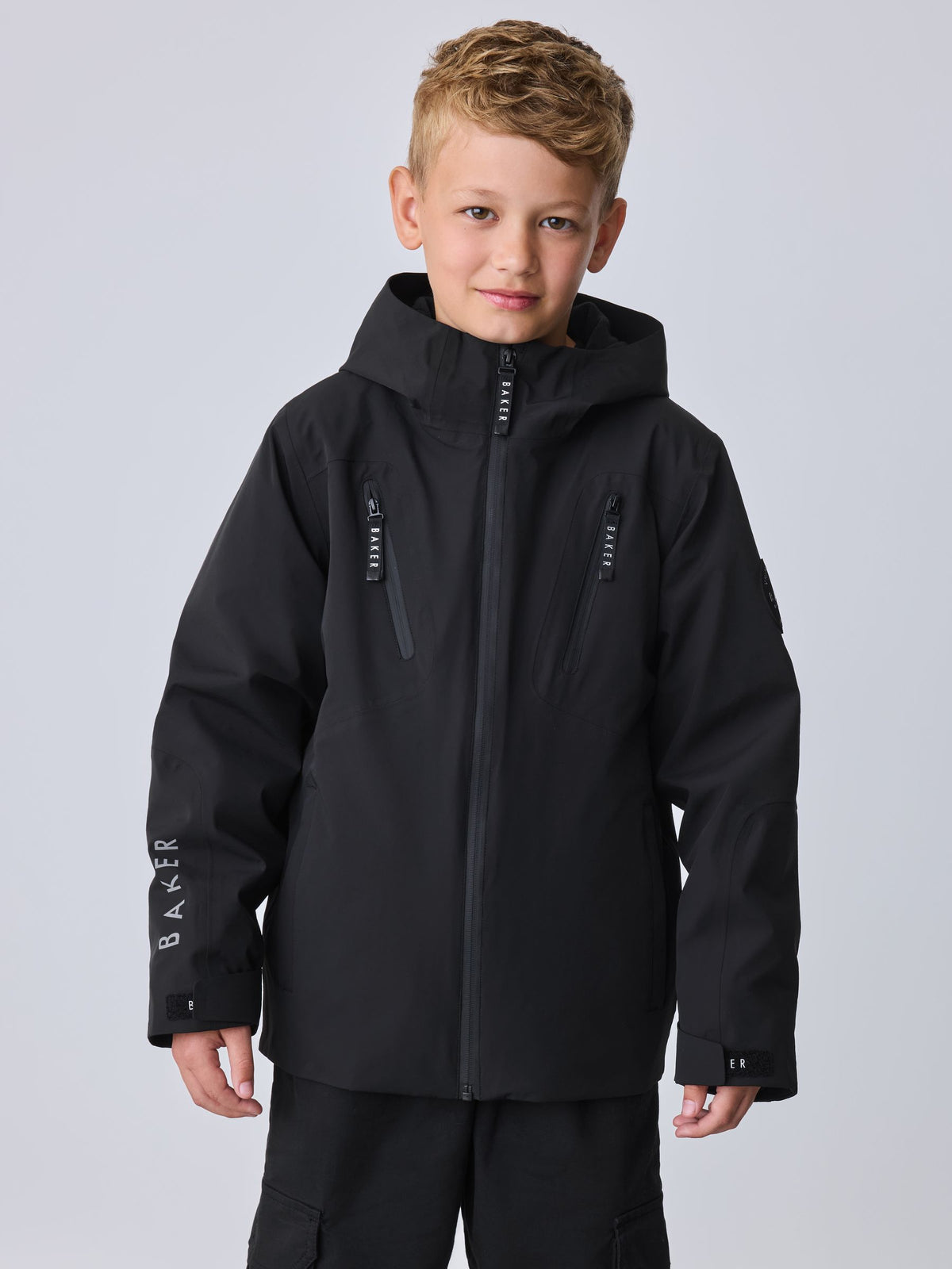 Dsiney Kidz - Baker by Ted Baker Black Waterproof Lightweight Coat image 3