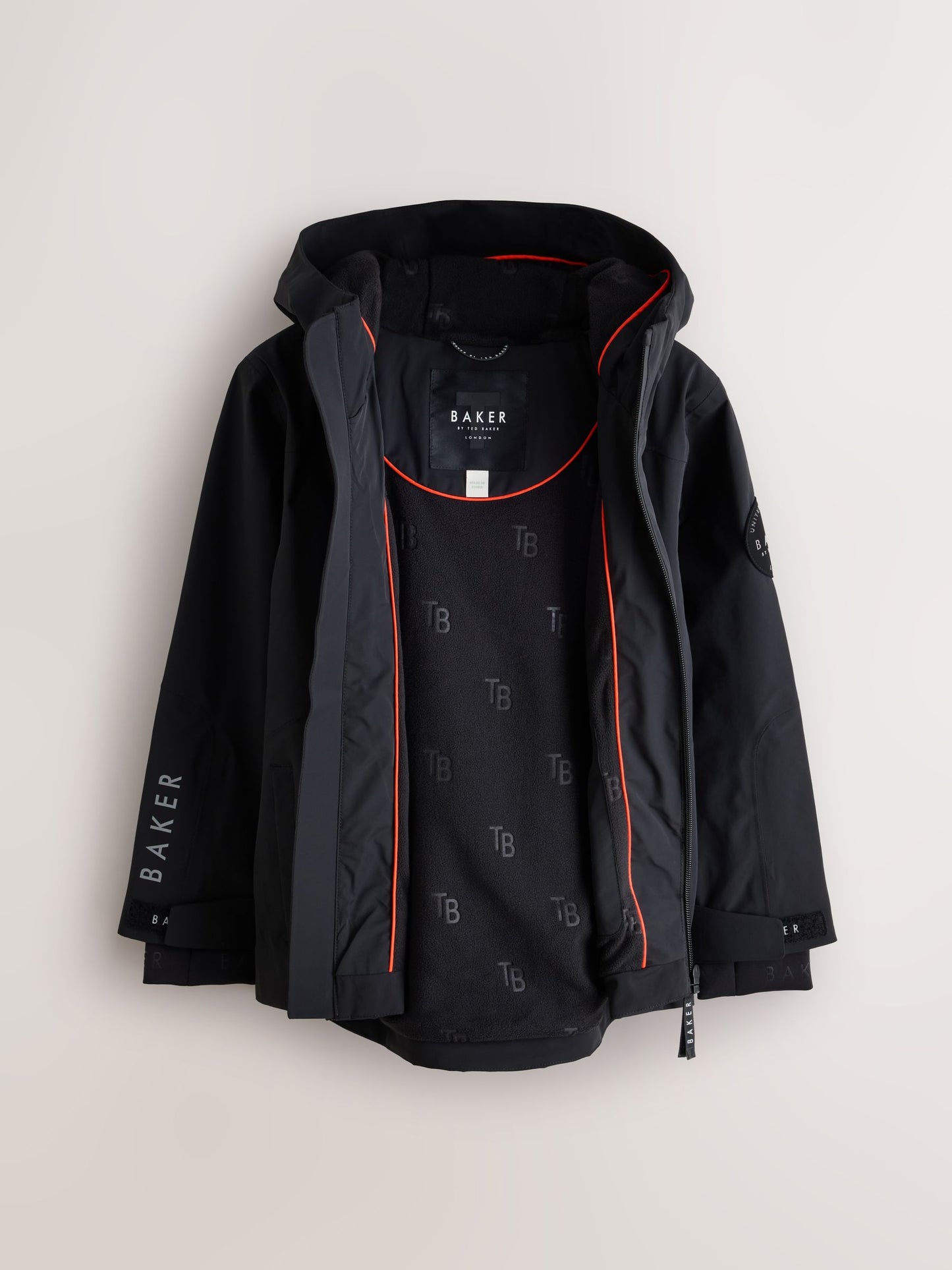 Dsiney Kidz - Baker by Ted Baker Black Waterproof Lightweight Coat image 9