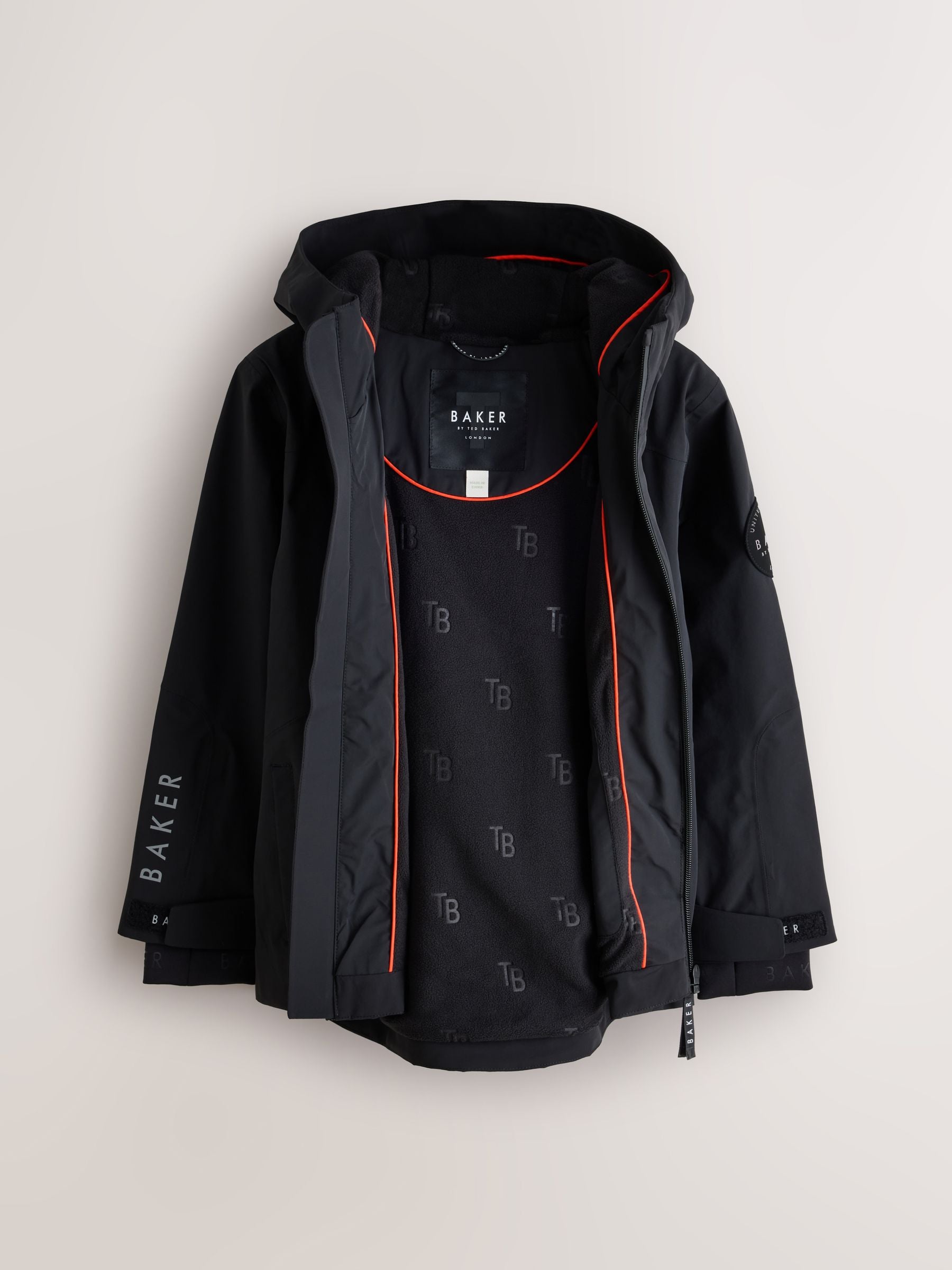 Dsiney Kidz - Baker by Ted Baker Black Waterproof Lightweight Coat image 9