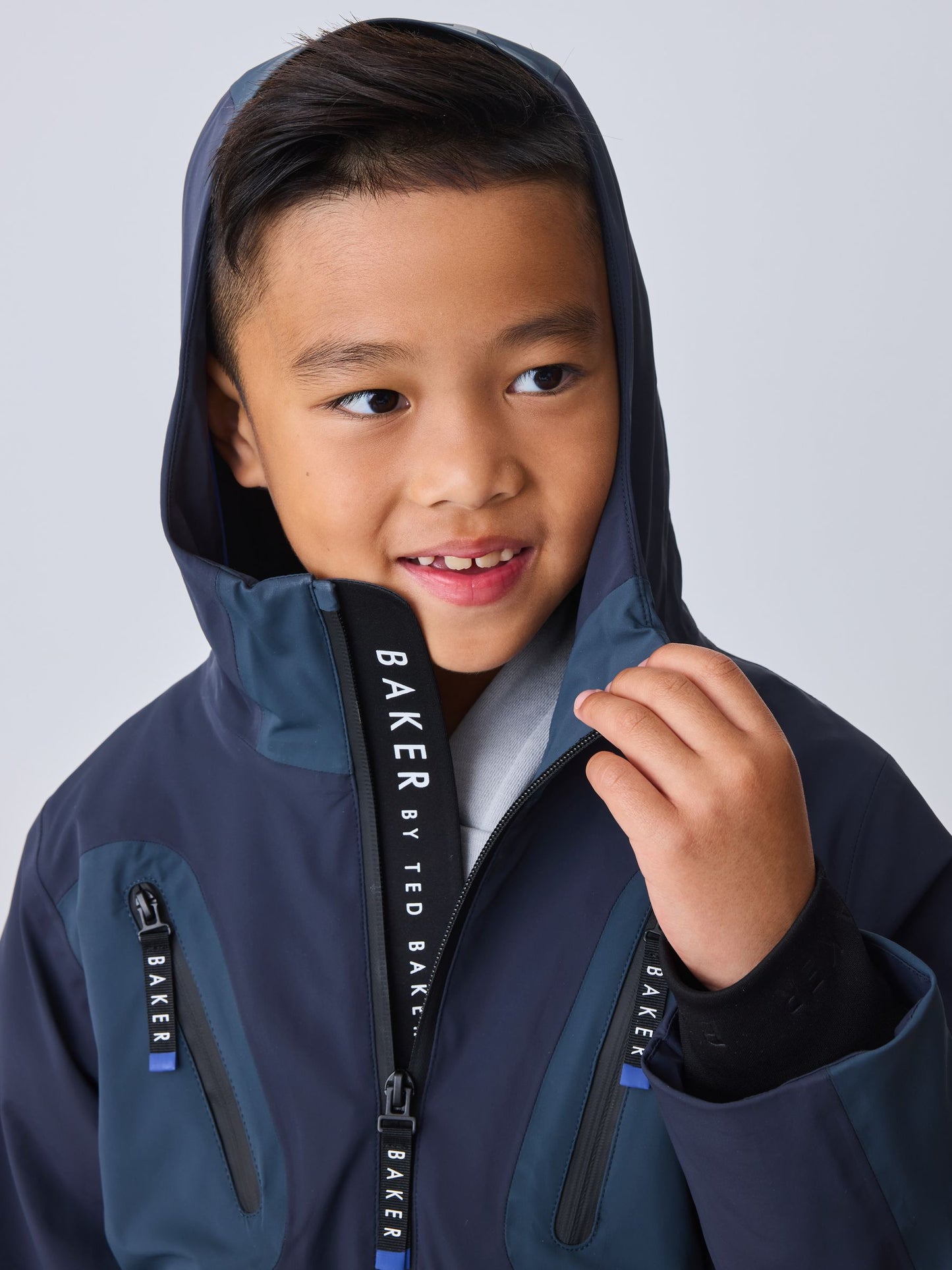 Dsiney Kidz - Baker by Ted Baker Navy Waterproof Lightweight Coat image 3