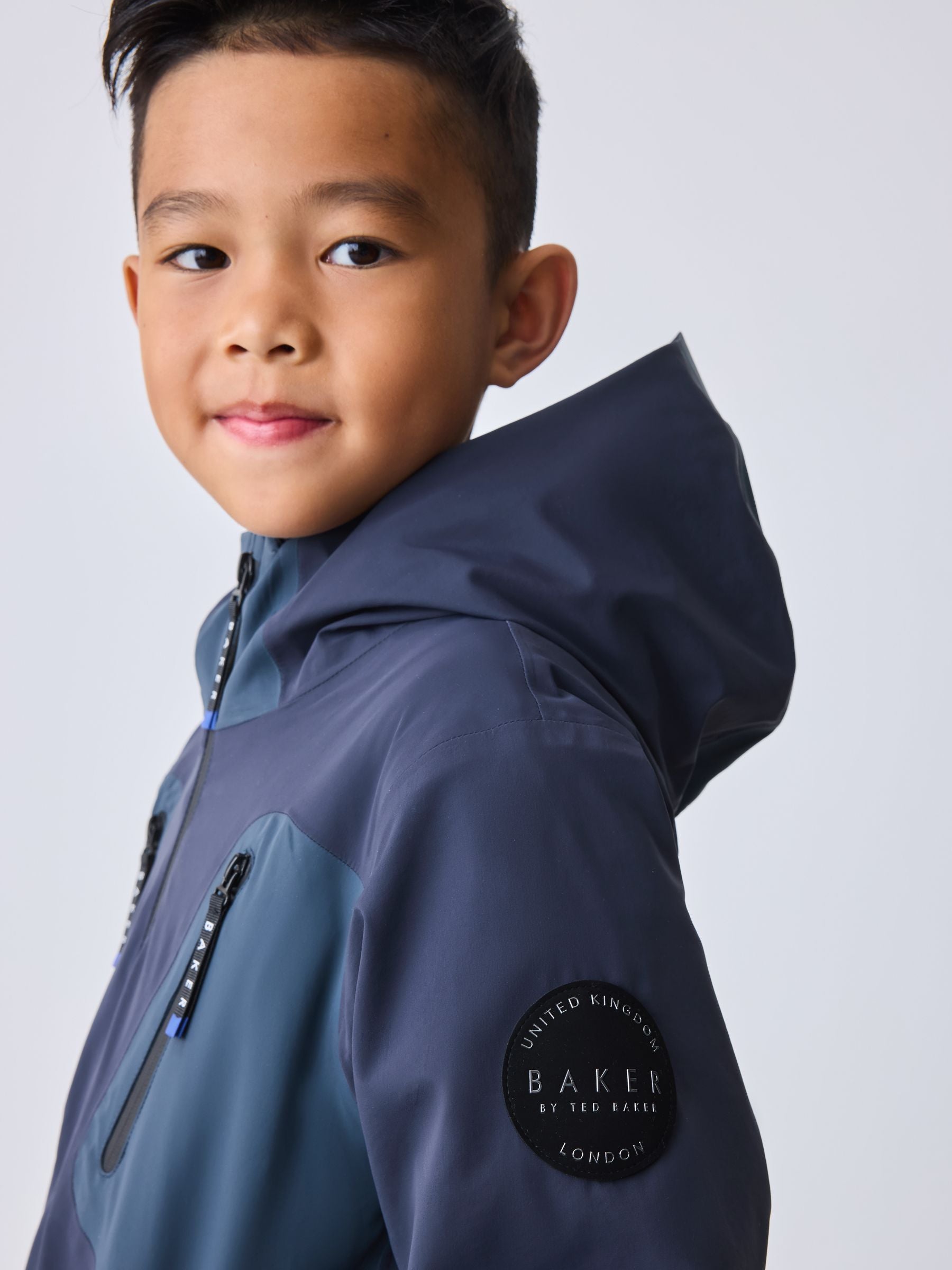 Dsiney Kidz - Baker by Ted Baker Navy Waterproof Lightweight Coat image 4