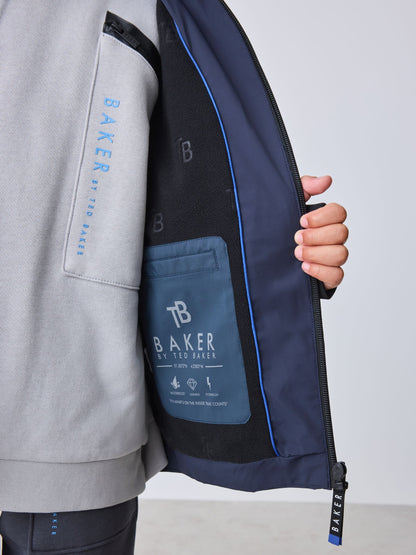 Dsiney Kidz - Baker by Ted Baker Navy Waterproof Lightweight Coat image 5