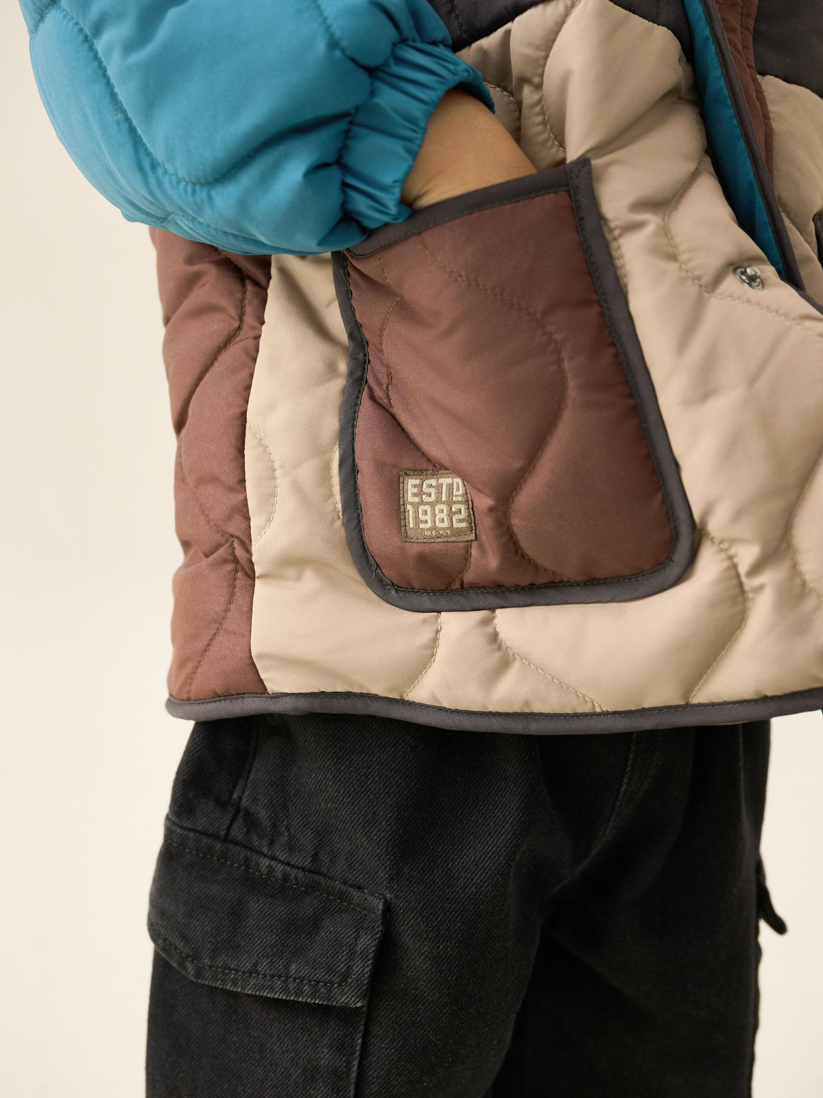 Dsiney Kidz - Brown Colour Block Quilted Coat (3mths-7yrs) image 6