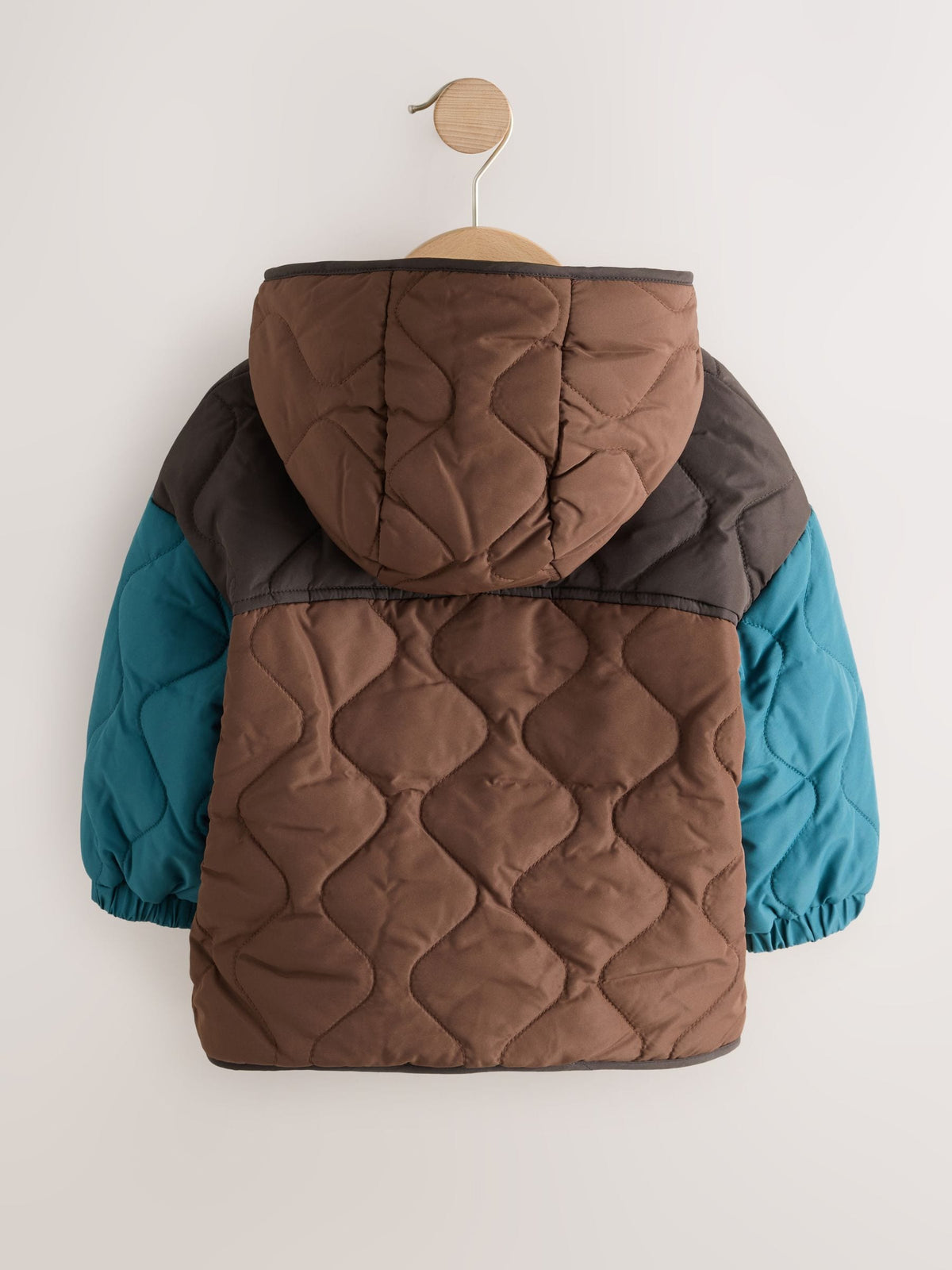 Dsiney Kidz - Brown Colour Block Quilted Coat (3mths-7yrs) image 8