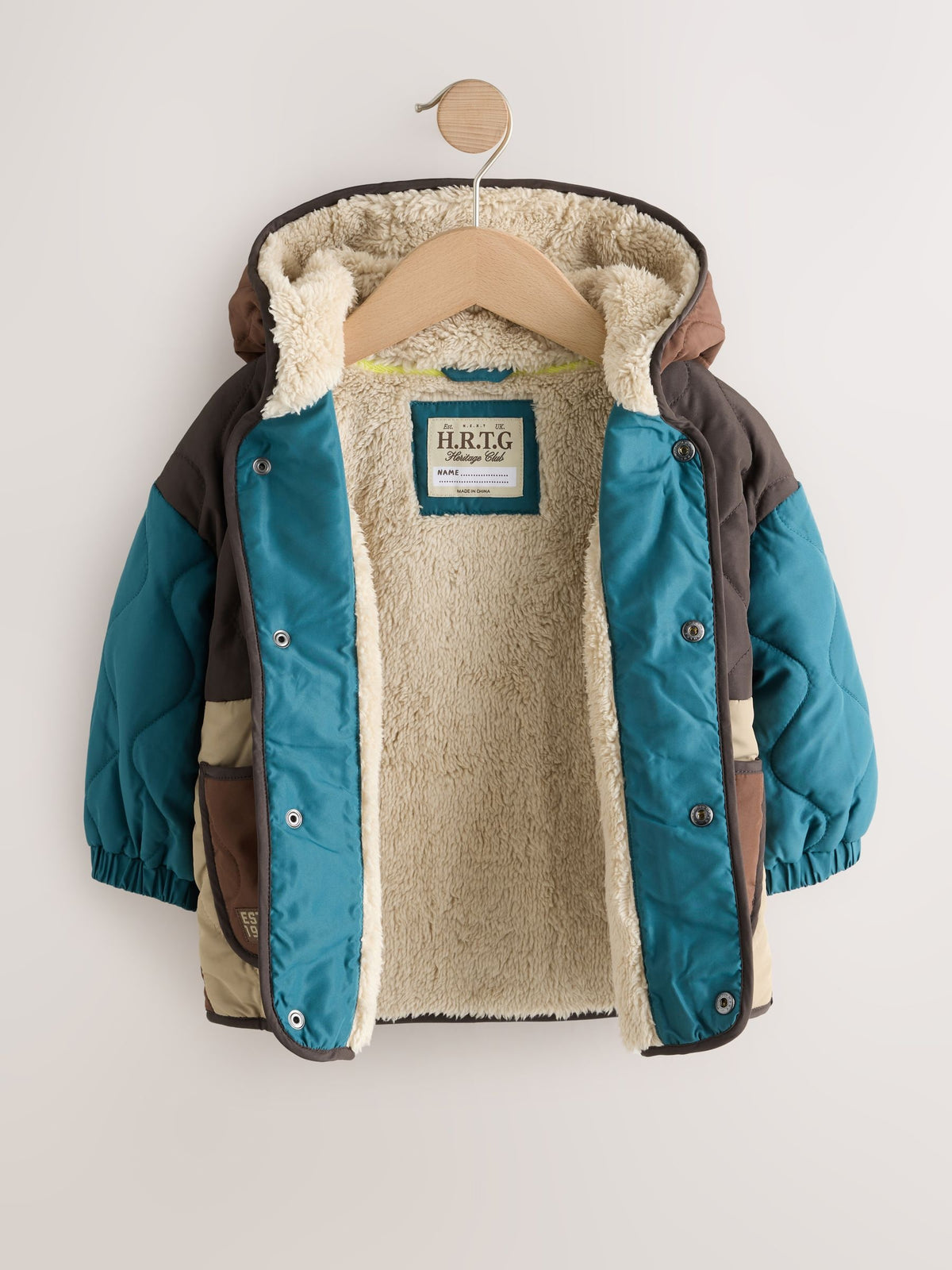 Dsiney Kidz - Brown Colour Block Quilted Coat (3mths-7yrs) image 9