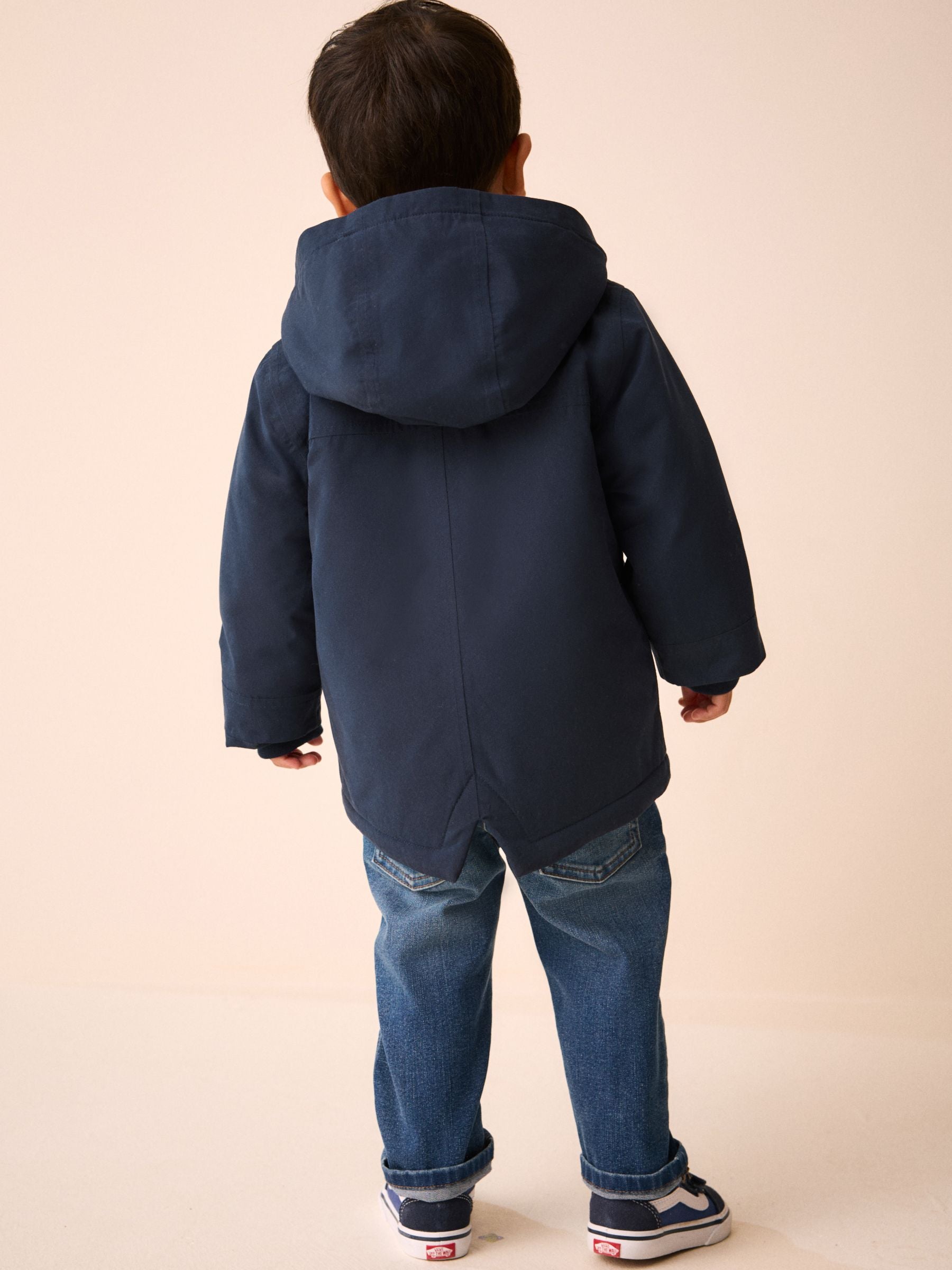 Dsiney Kidz - Navy Waterproof Borg Lined Parka (3mths-7yrs) image 3