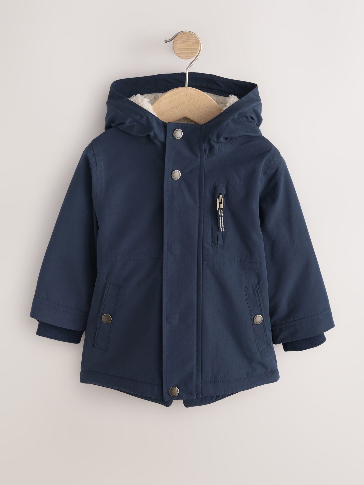 Dsiney Kidz - Navy Waterproof Borg Lined Parka (3mths-7yrs) image 5