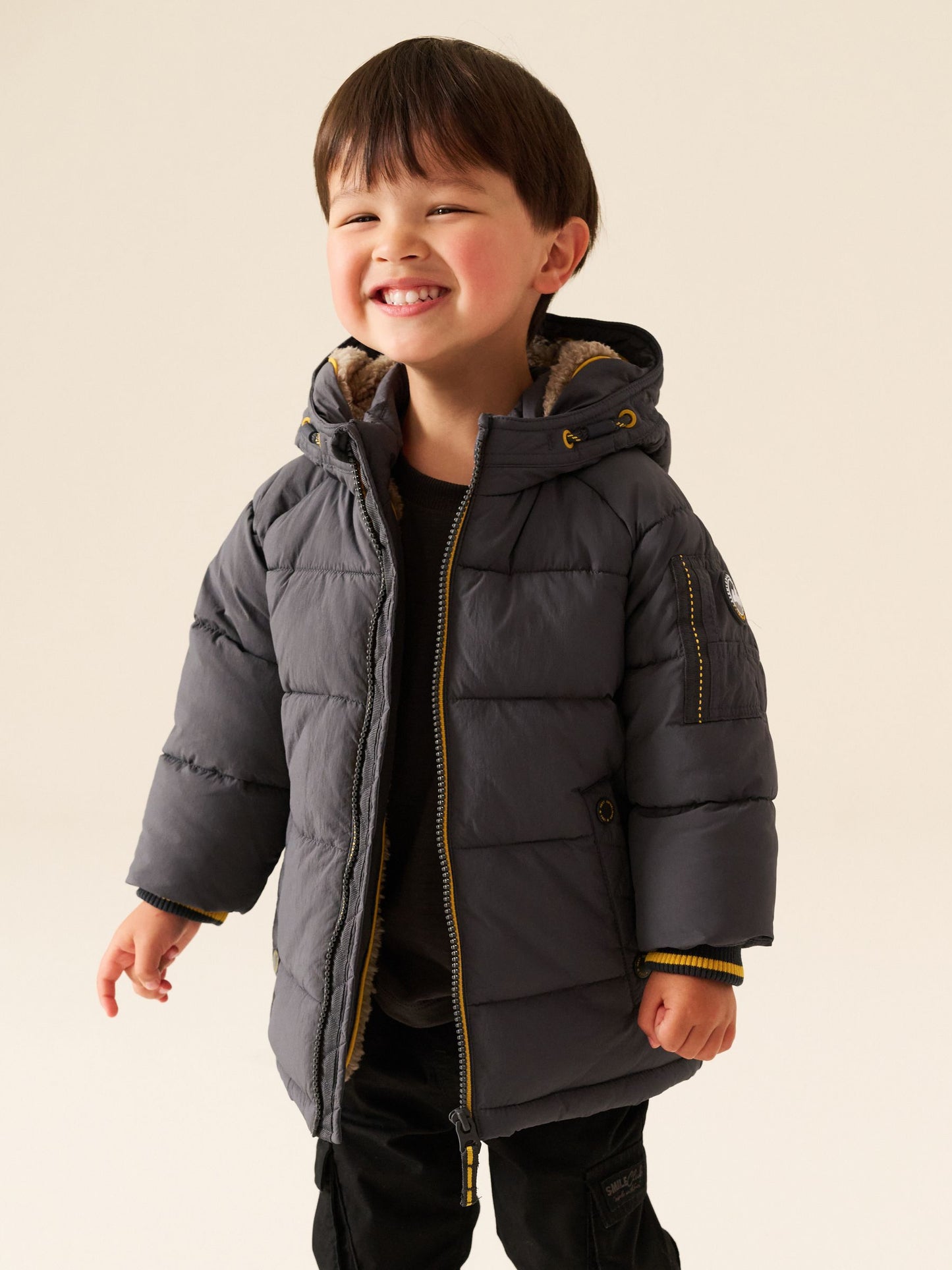 Dsiney Kidz - Grey Borg Lined Padded Coat (6mths-7yrs) image 1