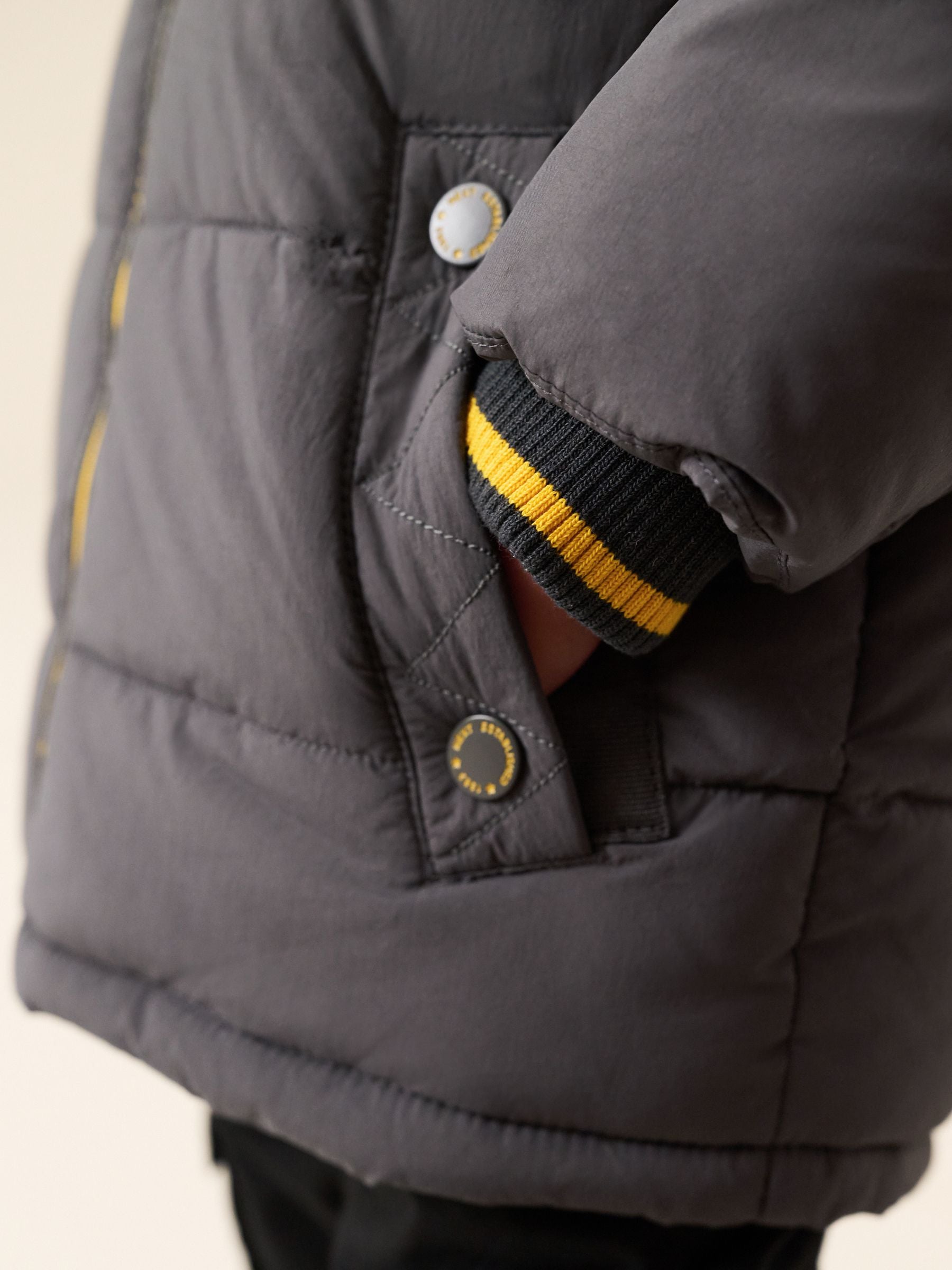 Dsiney Kidz - Grey Borg Lined Padded Coat (6mths-7yrs) image 5