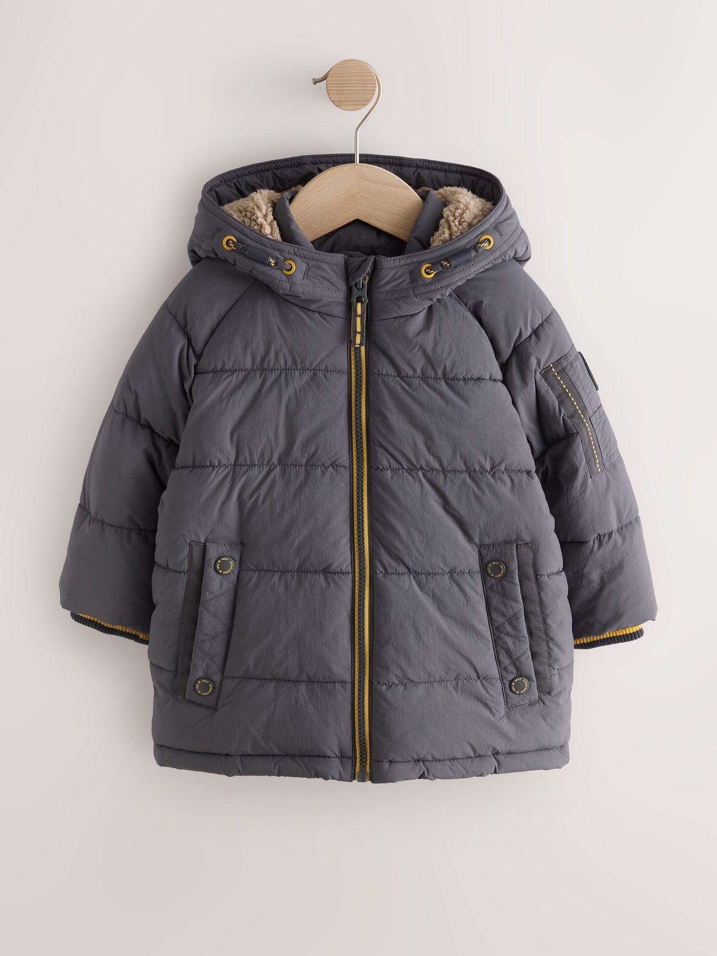 Dsiney Kidz - Grey Borg Lined Padded Coat (6mths-7yrs) image 6