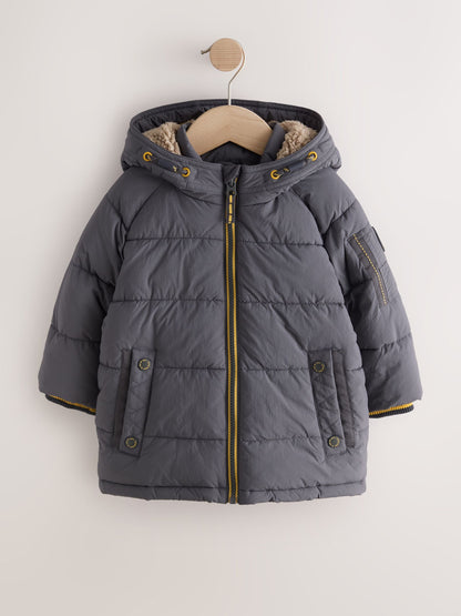 Dsiney Kidz - Grey Borg Lined Padded Coat (6mths-7yrs) image 6