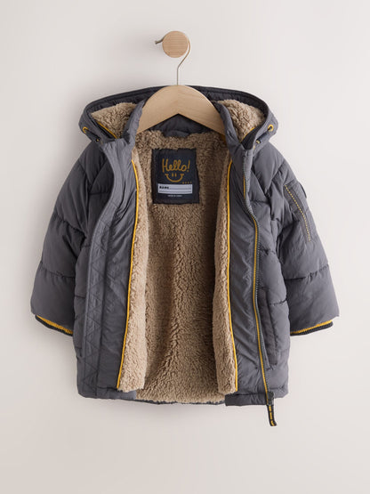 Dsiney Kidz - Grey Borg Lined Padded Coat (6mths-7yrs) image 7