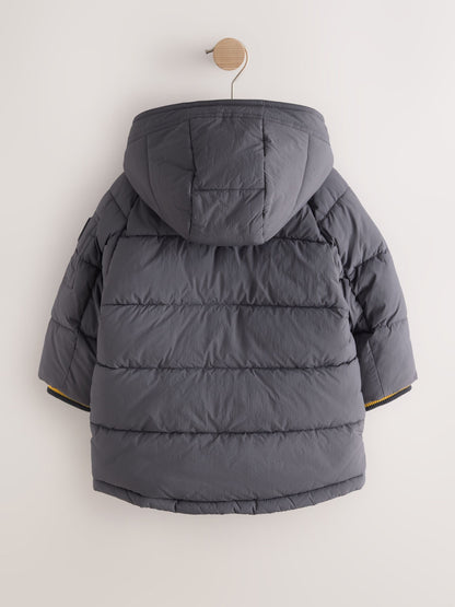 Dsiney Kidz - Grey Borg Lined Padded Coat (6mths-7yrs) image 8
