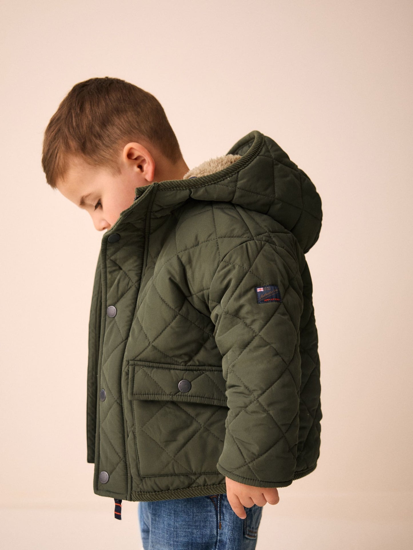 Dsiney Kidz - Green Quilted Borg Lined Coat (3mths-7yrs) image 3