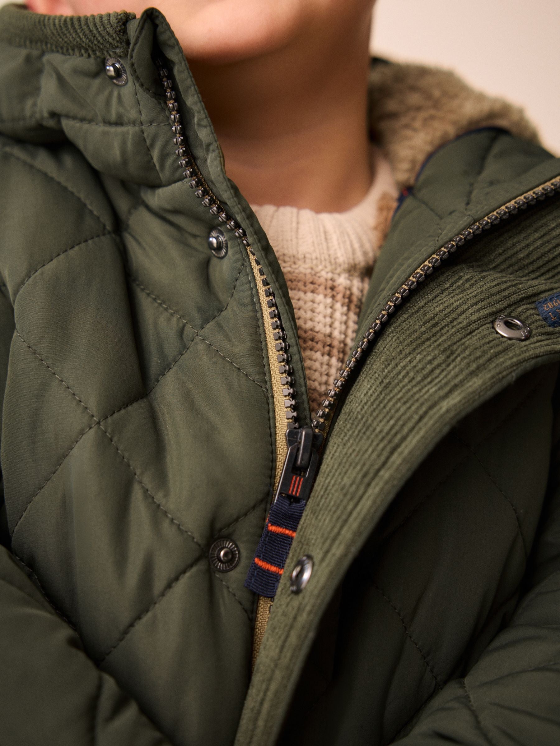 Dsiney Kidz - Green Quilted Borg Lined Coat (3mths-7yrs) image 7